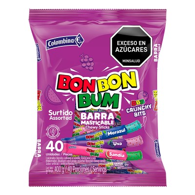 Caramelo blando BON BON BUM sabores surtidos 